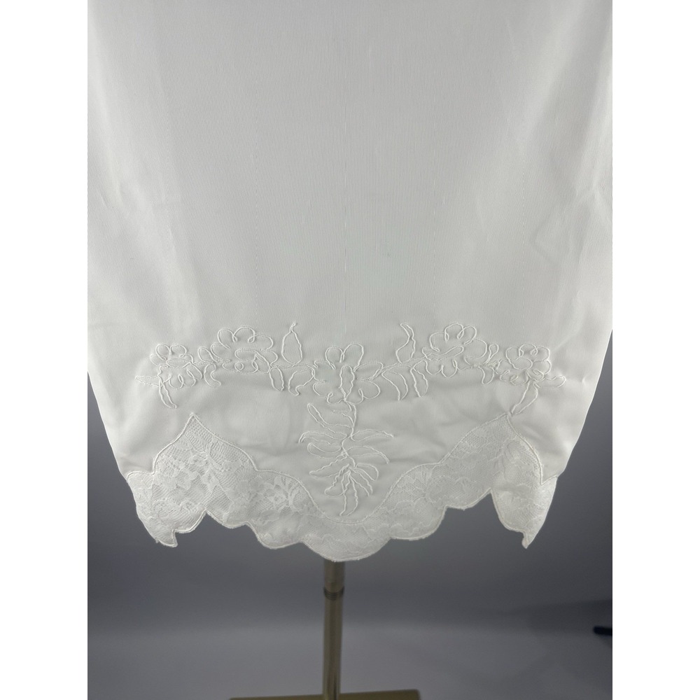 Vintage Carol Brent NWT Ivory Lace Embroidered 34 Nylon Full Slip - Picture 3 of 13